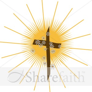 Shining Cross with Daisies