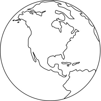 World+globe+outline