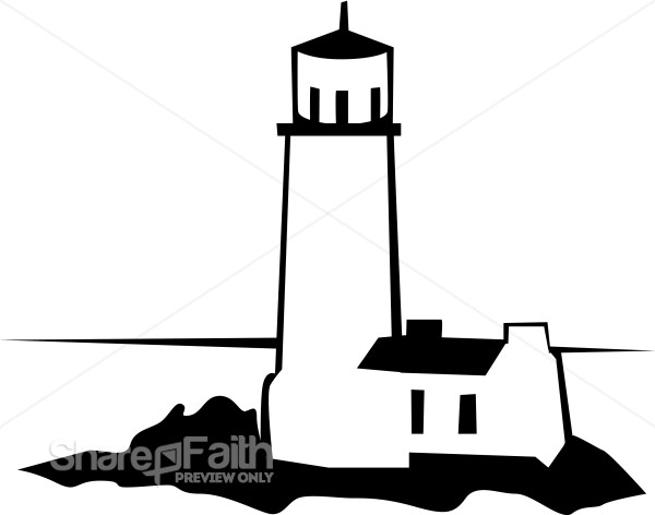 Black and White Lighthouse