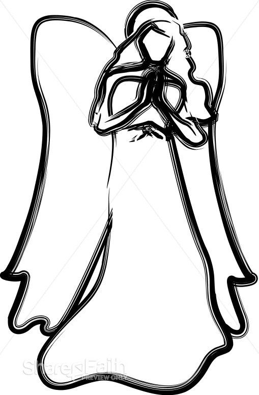 Brushtroke%20simple%20Praying%20Angel