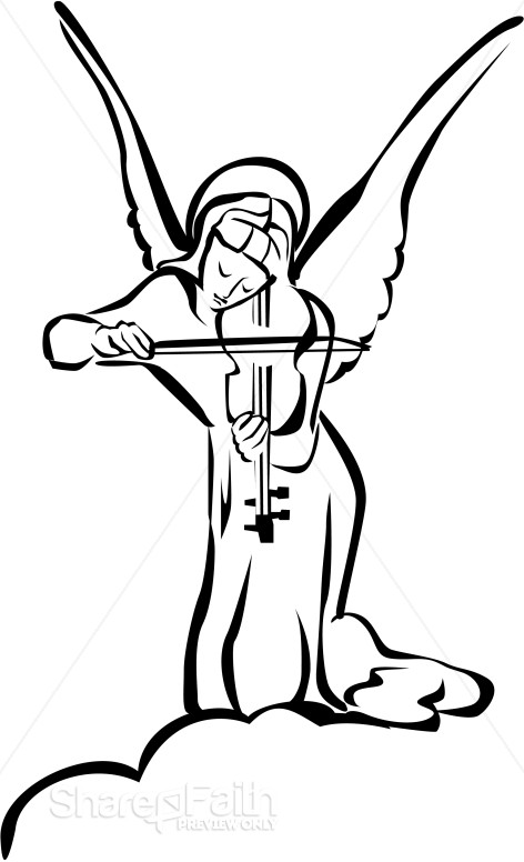 Angel Playing Heavenly Music