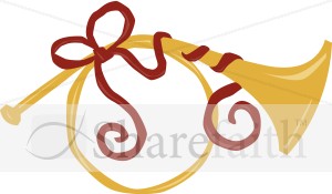 Horn with Red bow