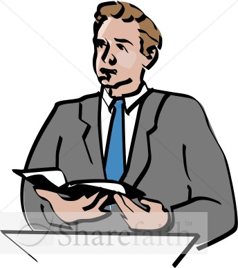 Lay Reader Offers Scripture Reading During Worship Service