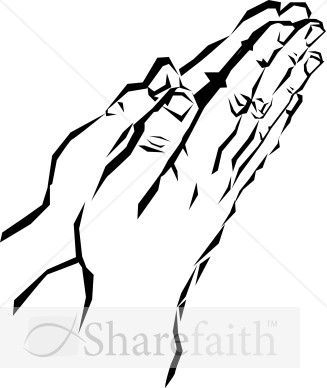 Black And White Prayer Hands