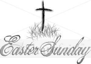 Easter Sunday Script with Rugged Cross