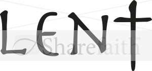 Sign for Lent with Integrated Cross