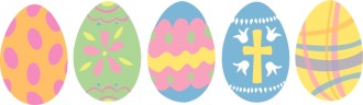 Five Colorful Eggs