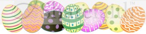 Bunch of Decorated Eggs