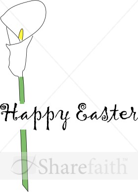Curly Happy Easter with Calla
