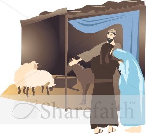 Mary and Joseph at the Stable