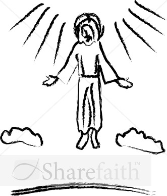 Brushstroke Ascension Jesus