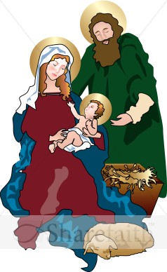 Holy Family in the Stable