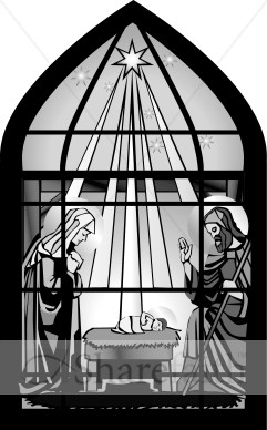 Christ's Birth through Window