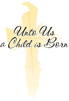 Unto Us a Child is Born Christmas Cross