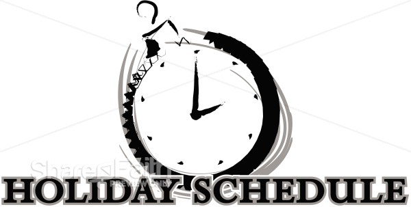 Holiday Schedule with Clock