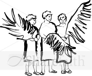 Children With Palm Fronds