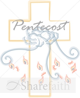 Cross of Pentecost with Fiery Sp