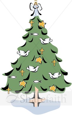 Tree with Religious Ornaments