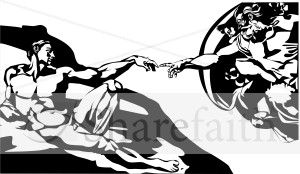 Black and White Sistine Chapel Detail