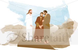 Risen Jesus Appears on the Road to Emmaus