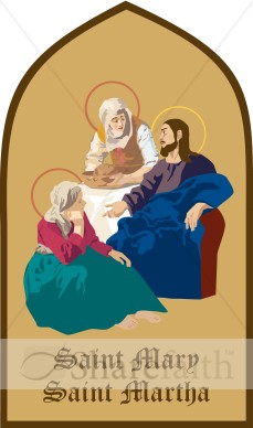 Jesus Communes with Mary and Martha