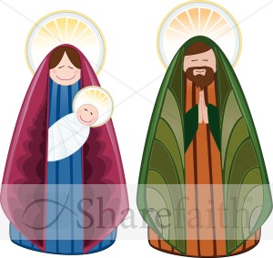Cheerful Holy Family Characters