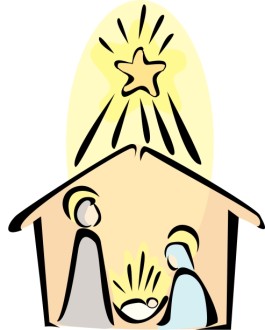 Nativity Scene with Radiant Star of Bethlehem