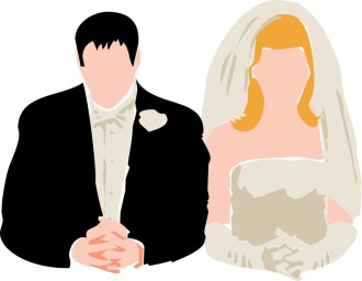 Bride and Groom Say Prayers With Their Vows