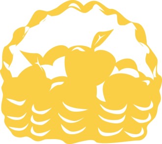 Silhouette of Fruit Basket