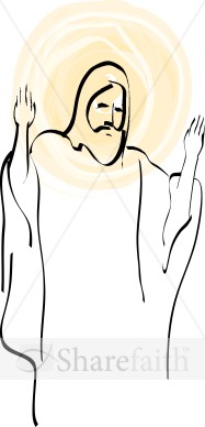 Christ Outline with Overlaid Halo