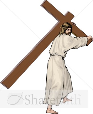 jesus christ on cross clipart. Jesus Carrying Cross Clip art