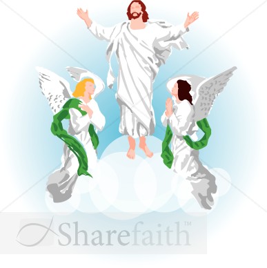 Jesus Attended by Two Angels