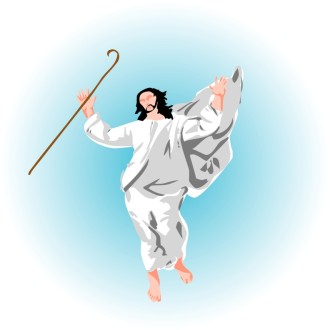 Risen Jesus with Shepherd%27s Staff