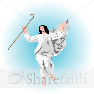 Risen Jesus with Shepherd%27s Staff