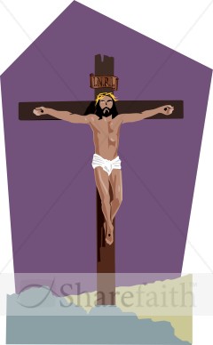 Christ on Cross with INRI inscribed above