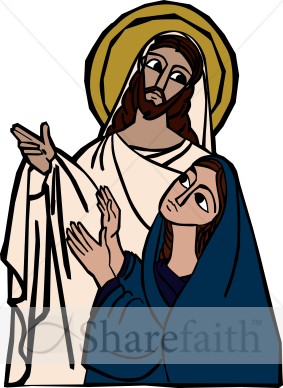 Jesus Shows the Marks in His Hands to Mary