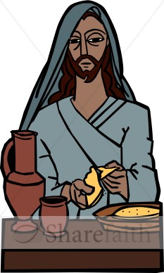 Jesus Breaks Bread at the Last Supper