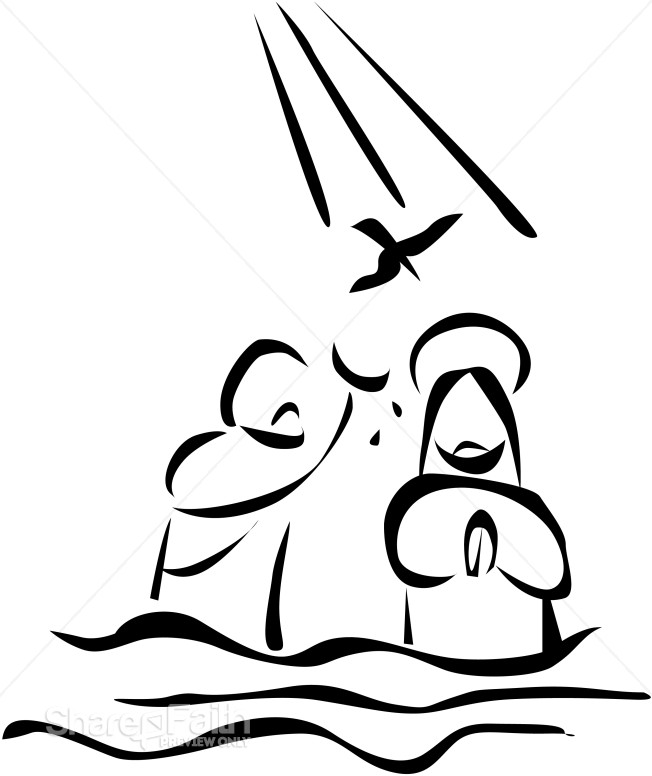 pictures of jesus being baptized