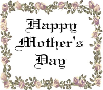 Fancy Rose and Calligraphy Mother's Day