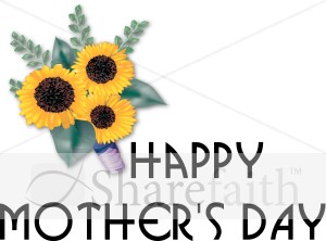 Sunflower Bouqet and Mother's Day Wishes
