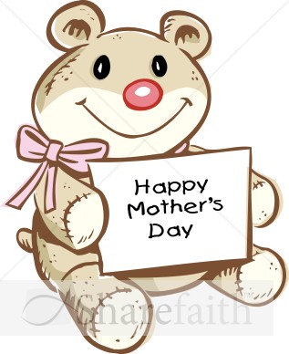 Cute Teddy with Mother's day Card