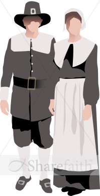 Symbolic pilgrim Couple