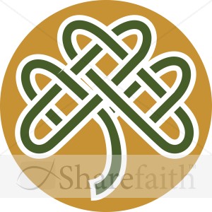 Colored Celtic Knot Shamrock