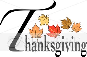 Thanksgiving with Fall Leaves