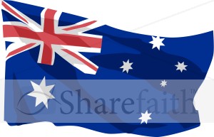 Australian Flag in the Wind