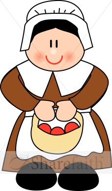 Cute Pilgrim Woman