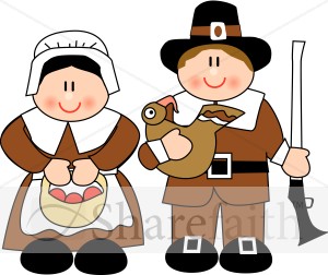 Cute Pilgrim Couple