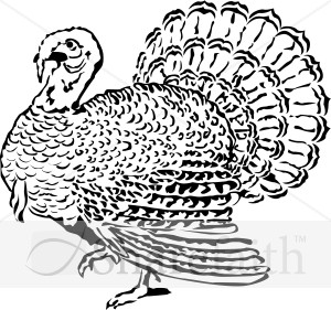 Woodcut Style Turkey