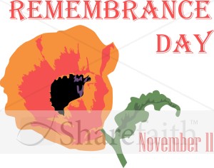 Remembrance Day with Poppy