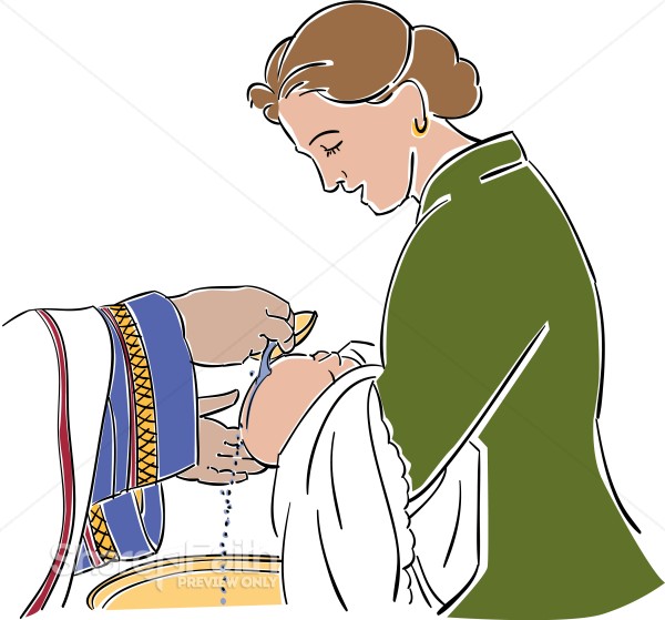Infant Baptism Clipart